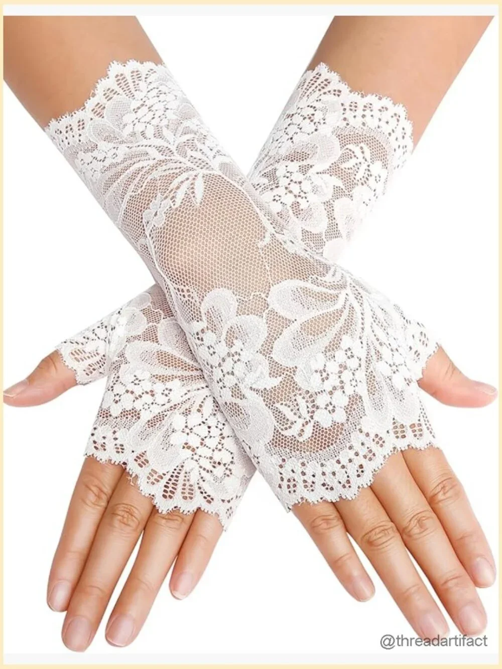 Fingerless Lace Gloves for Women - Opera Evening Wedding Tea Party Prom Gothic